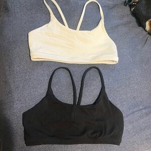 Athleta Black and White Sports Bra Bundle - Small